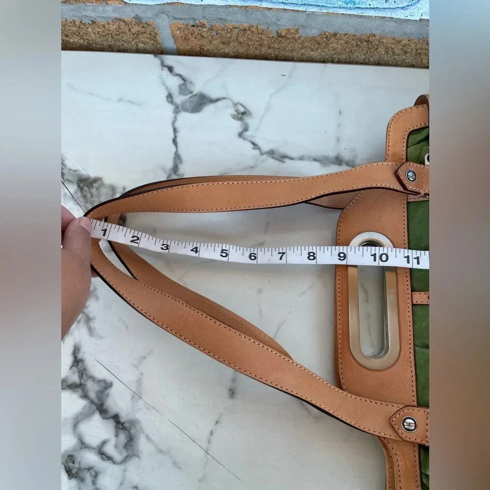 L.A.M.B buttery soft green leather shoulder bag - Picture 13 of 17